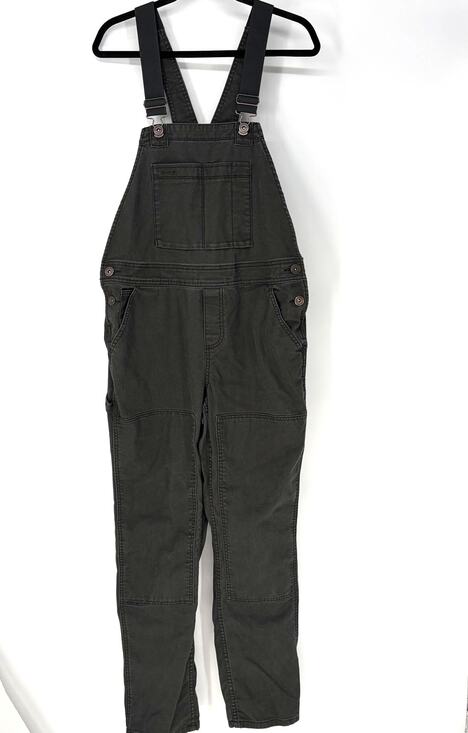 REI Denim - REI Co-op Trailsmith Workwear Overalls Double Knee Green Gray Women's 8
